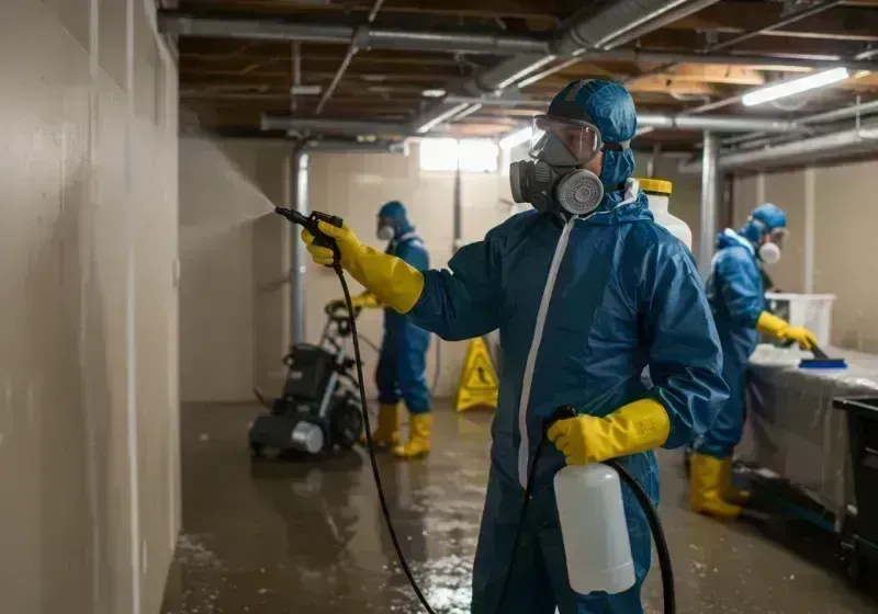 Basement Sanitization and Antimicrobial Treatment process in Colchester, IL